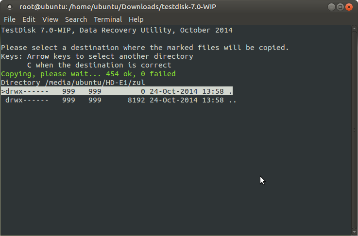 Proses mengcopy file