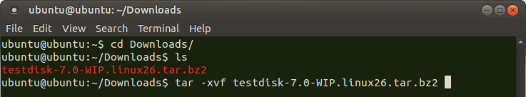 Ekstrak Testdisk