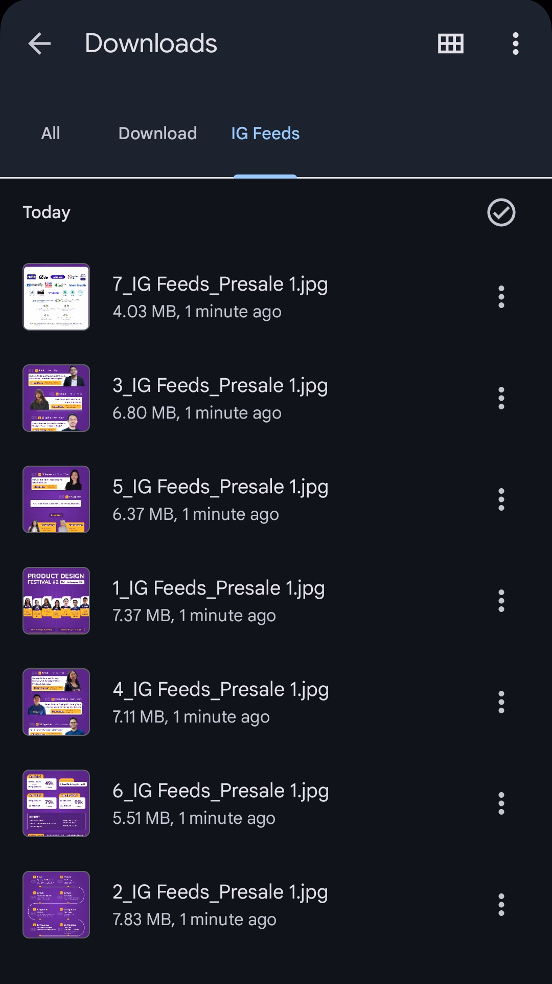 Hasil terima file di android