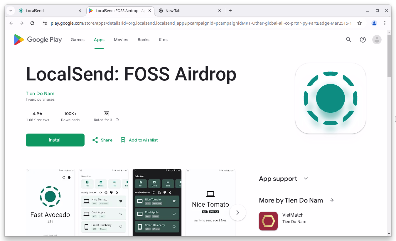 Localsend di Playstore