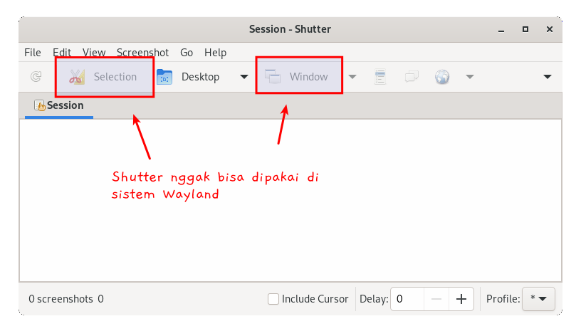 shutter wayland